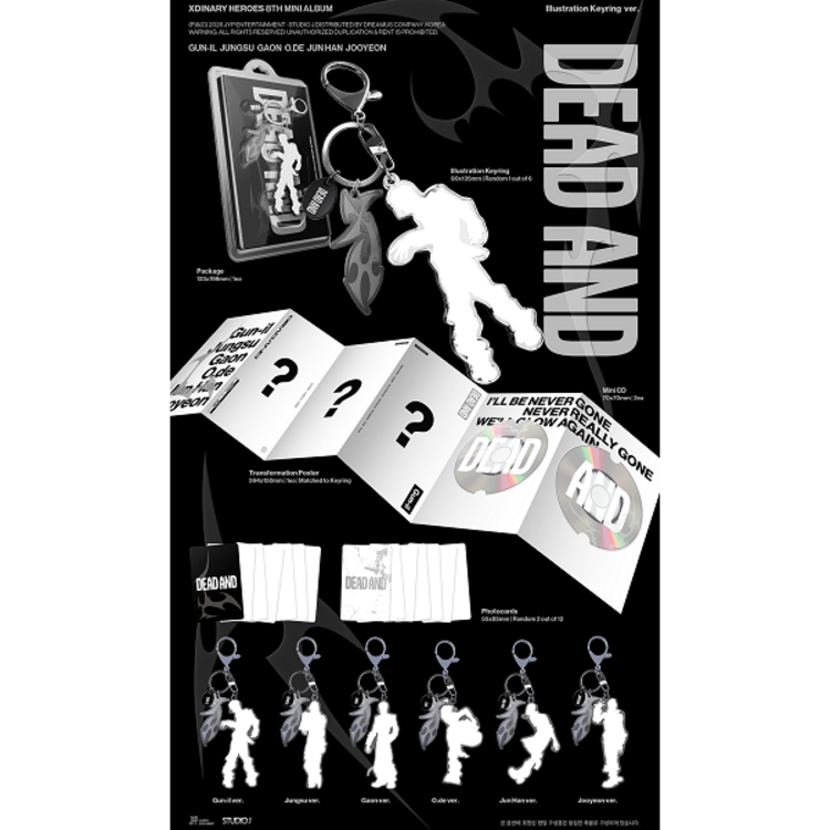 XDINARY HEROES (엑스디너리 히어로즈) - DEAD AND - [KEYRING VER.] - 8TH MINI ALBUM