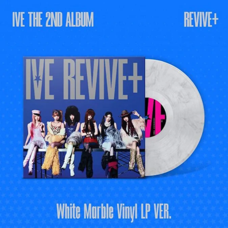 [PREORDER] IVE (아이브) - [REVIVE+] - THE 2ND ALBUM (WHITE MARBLE VINYL LP VER.)