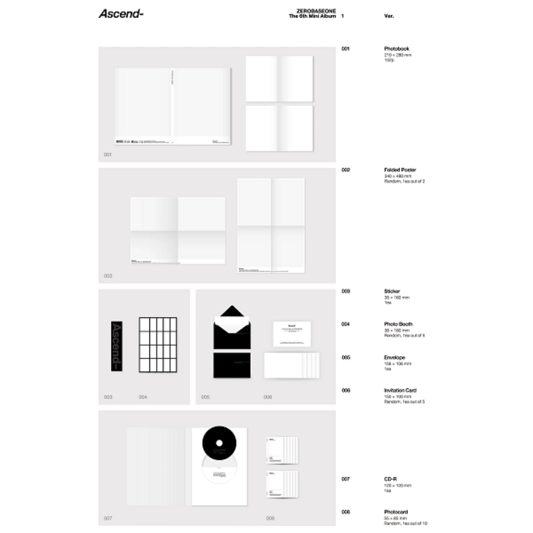 [PREORDER] ZEROBASEONE (제로베이스원) - [ASCEND-] - [PHOTOBOOK VER.] - 6TH MINI ALBUM