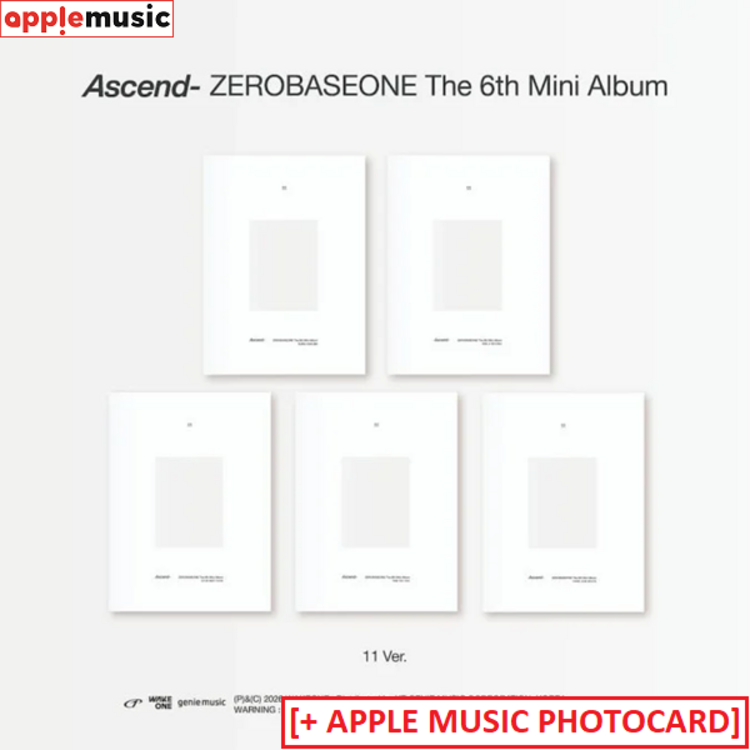 [PREORDER] ZEROBASEONE (제로베이스원) - [ASCEND-] - [11 VER.] - 6TH MINI ALBUM + [APPLE MUSIC PHOTOCARD]