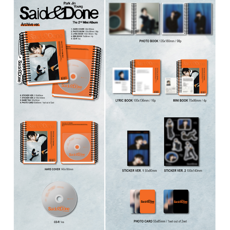 [PREORDER] PARK JINYOUNG (박진영) [GOT7] - SAID & DONE - [ARCHIVE VER.] - 2ND MINI ALBUM