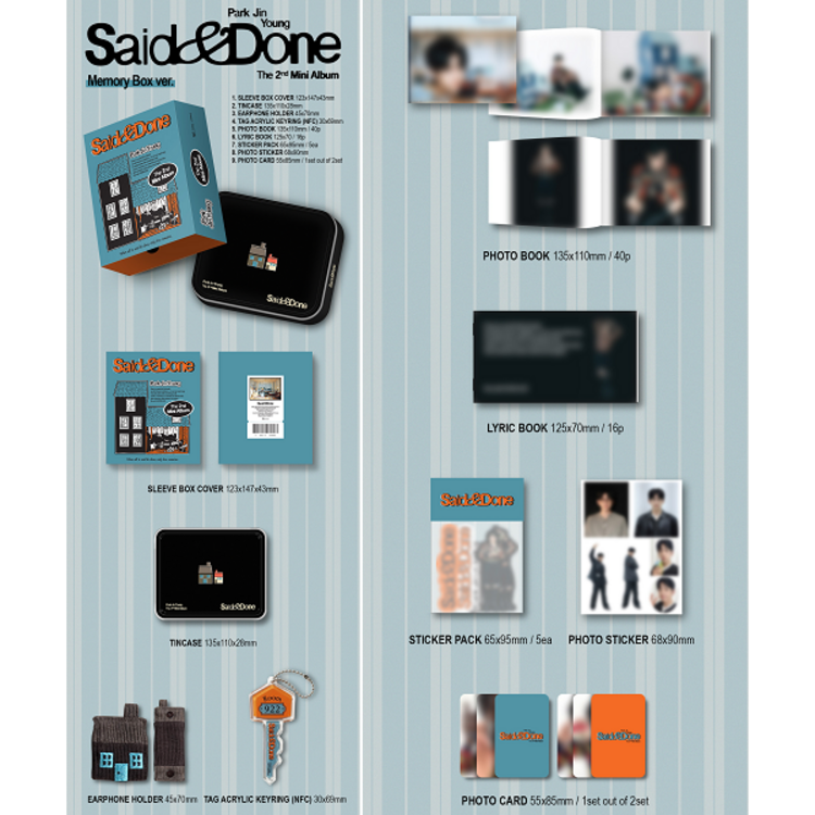 [PREORDER] PARK JINYOUNG (박진영) [GOT7] - SAID & DONE - [MEMORY BOX VER.] - 2ND MINI ALBUM