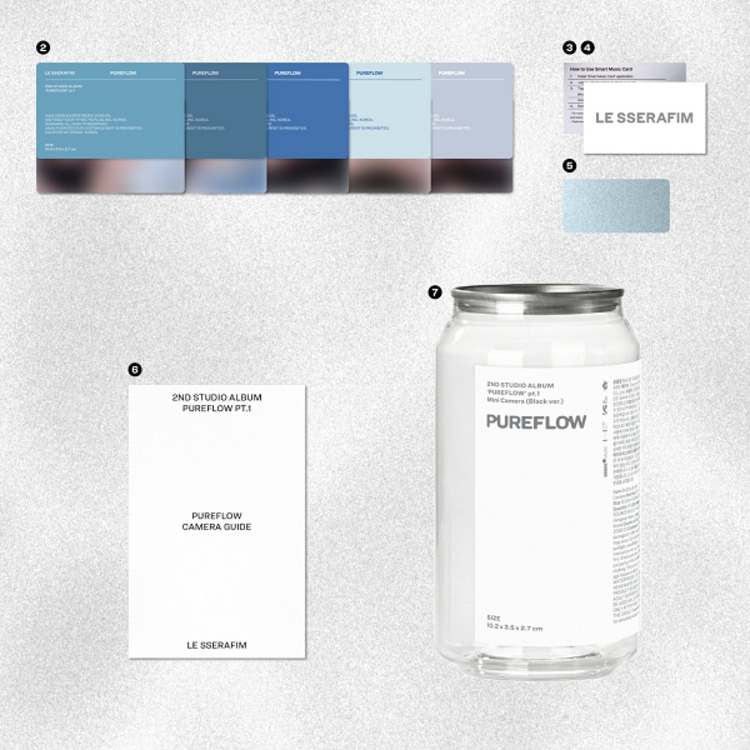 [PREORDER] LE SSERAFIM (르세라핌) - PUREFLOW PT.1 - [MINI CAMERA / BLACK VER.] - 2ND STUDIO ALBUM