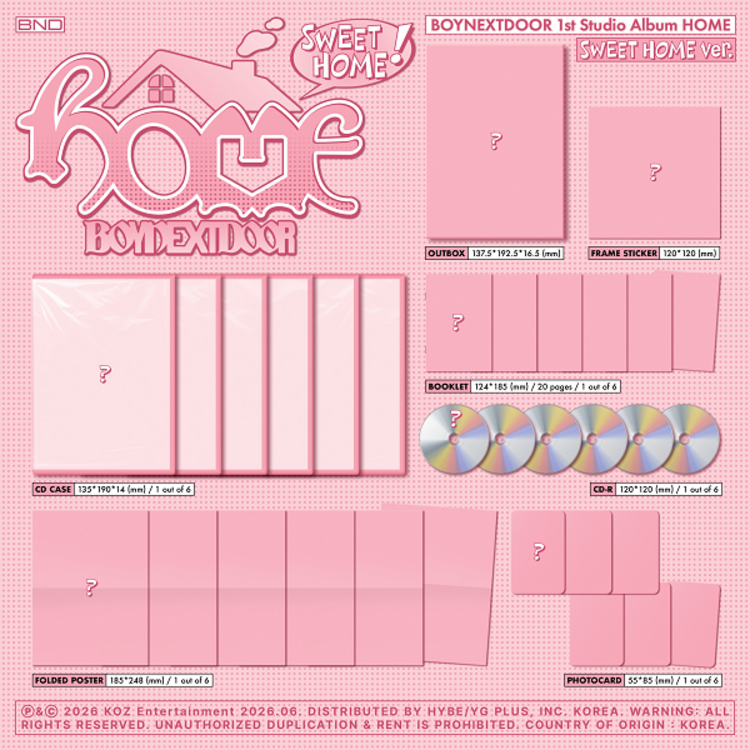 [PREORDER] BOYNEXTDOOR (보이넥스트도어) - HOME - [SWEET HOME VER.] - 1ST STUDIO ALBUM