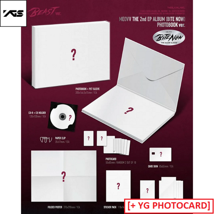 [PREORDER] MEOVV (미야오) - BITE NOW - [PHOTOBOOK VER.] - 2ND EP ALBUM + [YG PHOTOCARD]
