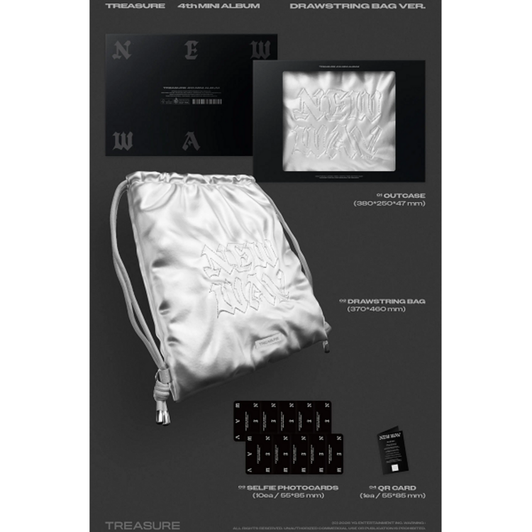 [PREORDER] TREASURE (트레저) - NEW WAV - [LIMITED / DRAWSTRING BAG VER.] - 4TH MINI ALBUM