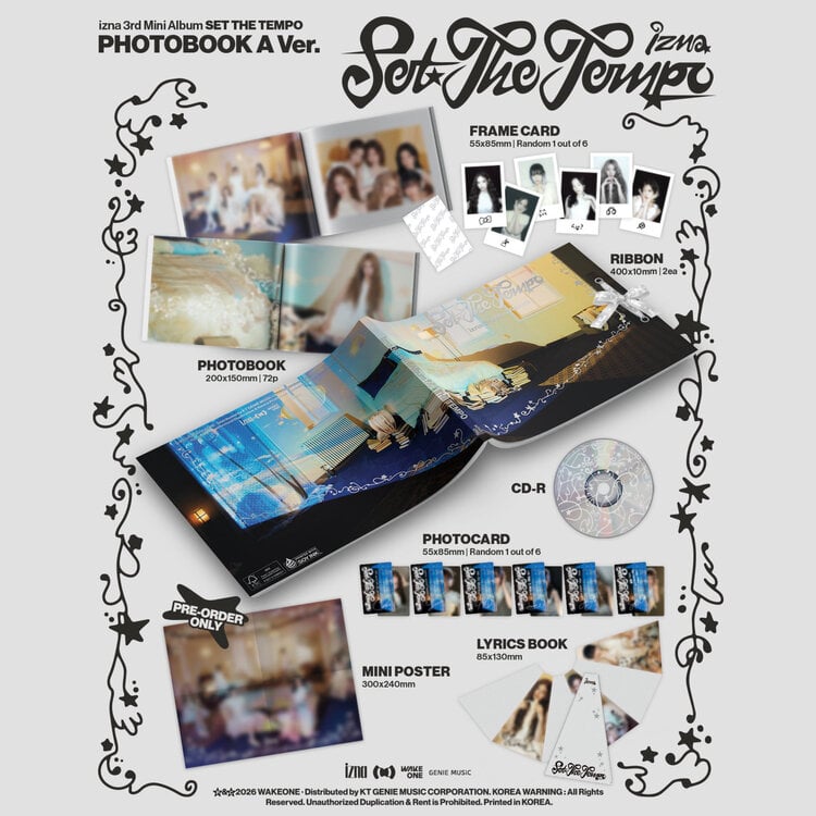 [PREORDER] IZNA (이즈나) - SET THE TEMPO - [PHOTOBOOK VER.] - 3RD MINI ALBUM
