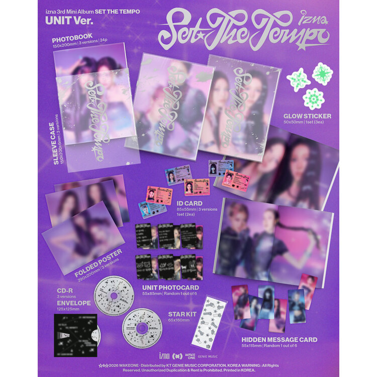 [PREORDER] IZNA (이즈나) - SET THE TEMPO - [UNIT VER.] - 3RD MINI ALBUM
