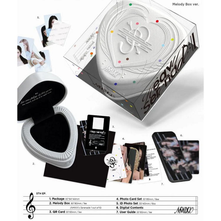 NMIXX (엔믹스) - HEAVY SERENADE - [MELODY BOX VER.] - 5TH EP + [APPLE MUSIC PHOTOCARD]