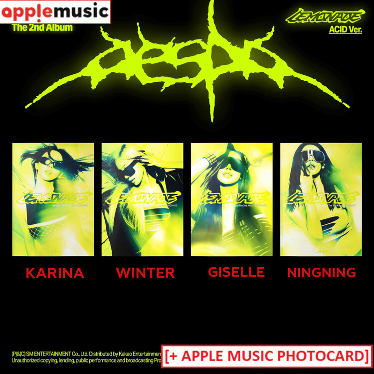 [PREORDER] AESPA (에스파) - LEMONADE - [ACID VER.] - 2ND ALBUM + [APPLE MUSIC PHOTOCARD]