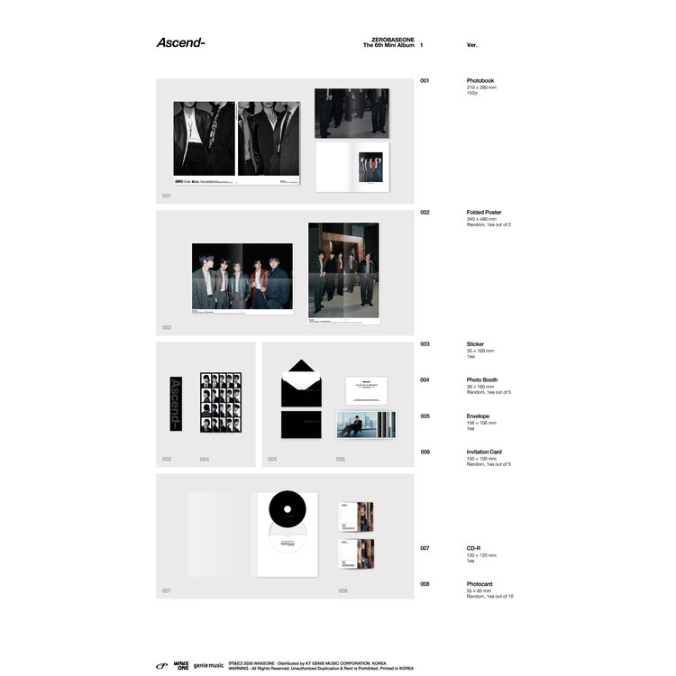 ZEROBASEONE (제로베이스원) - [ASCEND-] - [PHOTOBOOK VER.] - 6TH MINI ALBUM