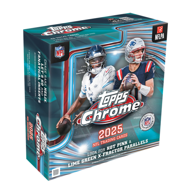 TOPPS CHROME - 2025 NFL TRADING CARDS - MEGA BOX