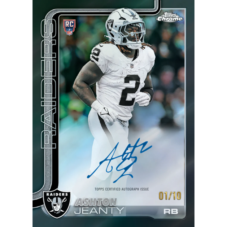 TOPPS CHROME - 2025 NFL TRADING CARDS - MEGA BOX