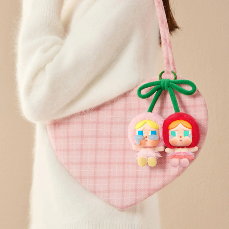 POP MART POP MART - CRYBABY [CRYING FOR LOVE SERIES] VINYL PLUSH HANGING CARD (LOVE YOU CHERRY MUCH)