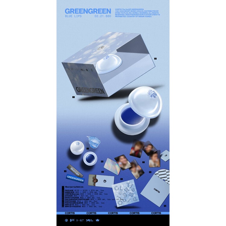 [PREORDER] CORTIS (코르티스) - GREENGREEN - [BLUE LIPS LIP BALM VER.] - 2ND EP