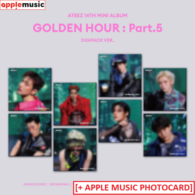 [PREORDER] ATEEZ (에이티즈) - GOLDEN HOUR PART.5 - [DIGIPACK] - 14TH MINI ALBUM + [APPLE MUSIC PHOTOCARD]
