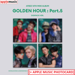 [PREORDER] ATEEZ (에이티즈) - GOLDEN HOUR PART.5 - [UNIT DIGIPACK] - 14TH MINI ALBUM + [APPLE MUSIC PHOTOCARD]