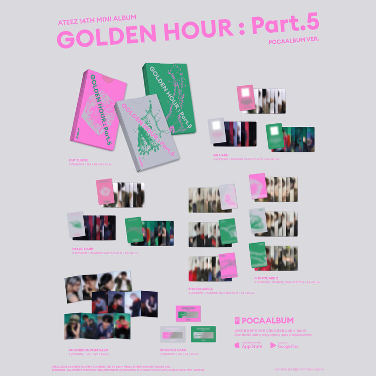 [PREORDER] ATEEZ (에이티즈) - GOLDEN HOUR PART.5 - [POCA ALBUM] - 14TH MINI ALBUM