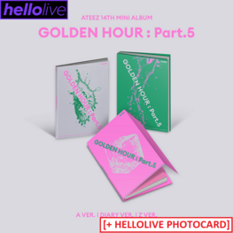 [PREORDER] ATEEZ (에이티즈) - GOLDEN HOUR PART.5 - 14TH MINI ALBUM + [HELLOLIVE PHOTOCARD]