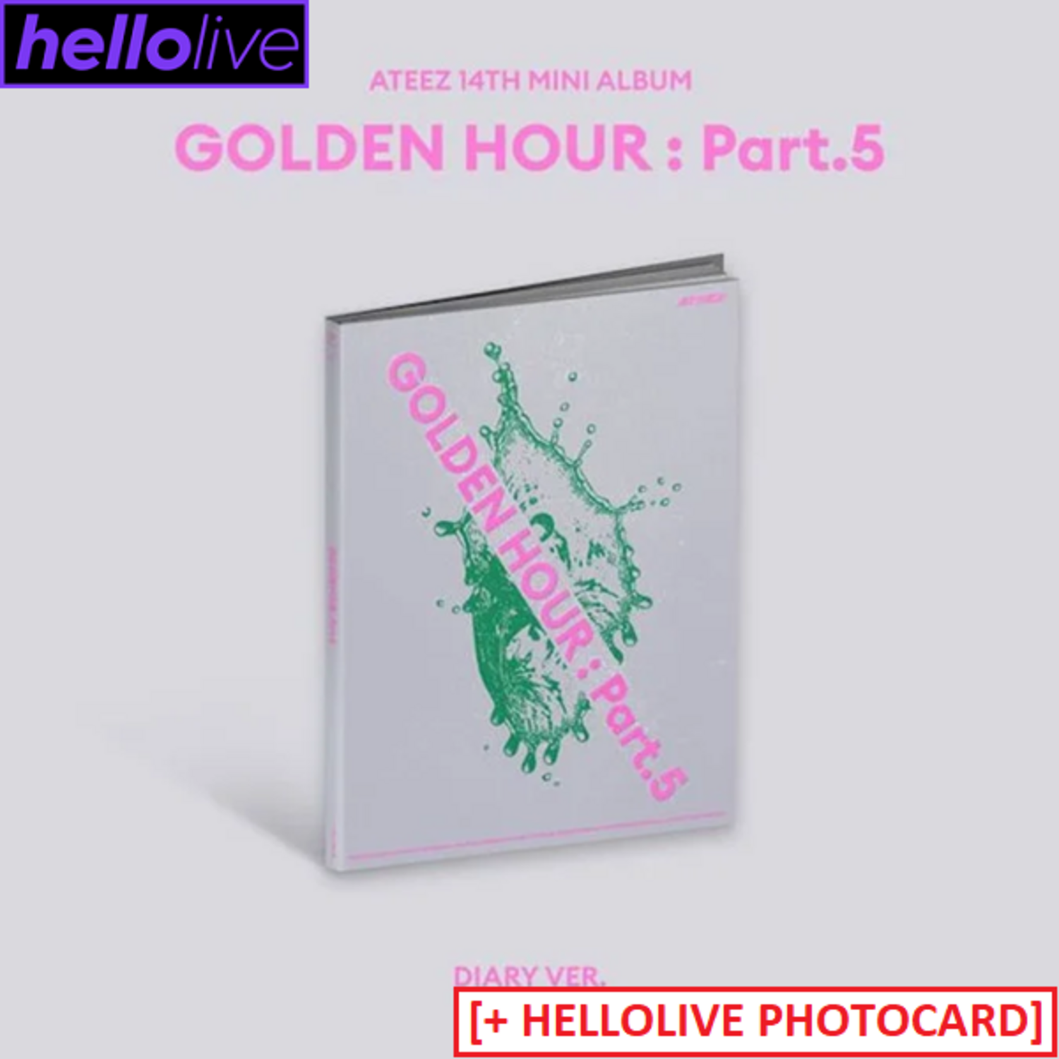 ATEEZ GOLDEN HOUR PART.5 - 14TH MINI ALBUM + HELLOLIVE PHOTOCARD