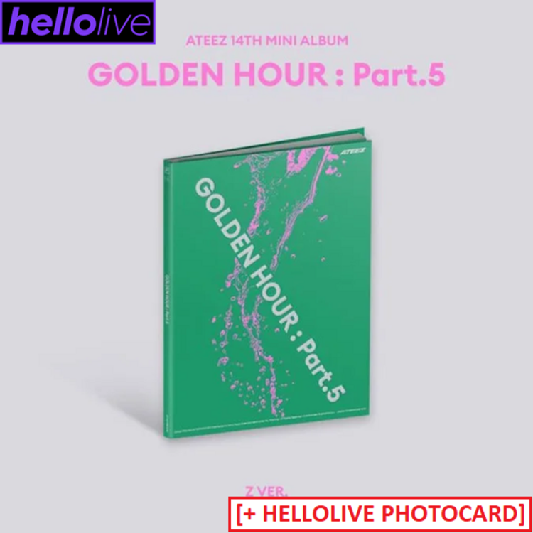 [PREORDER] ATEEZ (에이티즈) - GOLDEN HOUR PART.5 - 14TH MINI ALBUM + [HELLOLIVE PHOTOCARD]