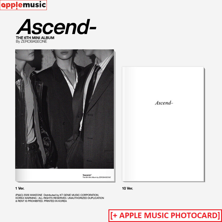 ZEROBASEONE (제로베이스원) - [ASCEND-] - [PHOTOBOOK VER.] - 6TH MINI ALBUM + [APPLE MUSIC PHOTOCARD]