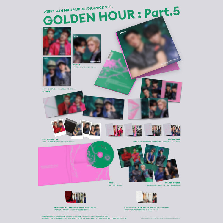 [PREORDER] ATEEZ - GOLDEN HOUR PART.5 (DIGIPACK UNIT VER.) - [POP-UP EXCLUSIVE]