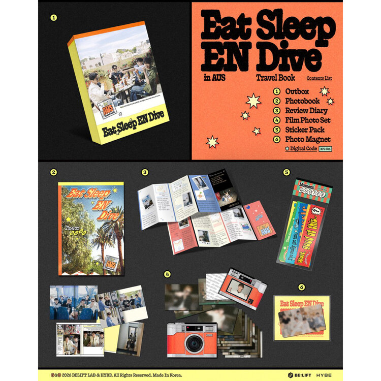 [PREORDER] ENHYPEN (엔하이픈) - EAT SLEEP EN DIVE IN AUS [TRAVEL BOOK]