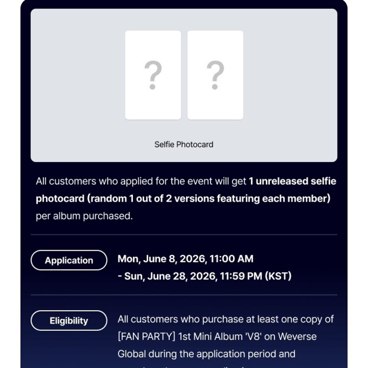 [PREORDER] V8 [SEVENTEEN] - V8 - 1ST MINI ALBUM  + [WEVERSE GIFT]