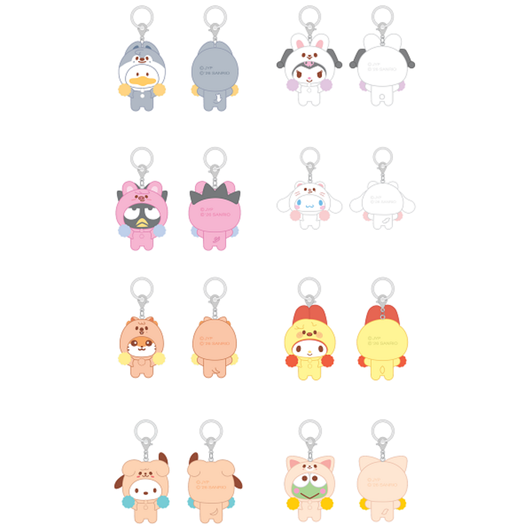 [PREORDER] STRAY KIDS (스트레이 키즈) - [SKZOO X SANRIO CHARACTERS] SECRET FLOCKED FIGURE KEYRING (CHEER UP VER.)