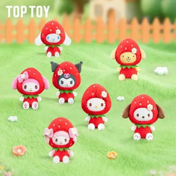 TOP TOY - SANRIO CHARACTERS [SWEET STRAWBERRY] - PLUSH DOLL KEYCHAIN BLINDBOX
