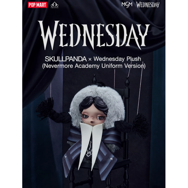 POP MART POP MART - SKULLPANDA X WEDNESDAY (NEVERMORE ACADEMY UNIFORM VER.) PLUSH