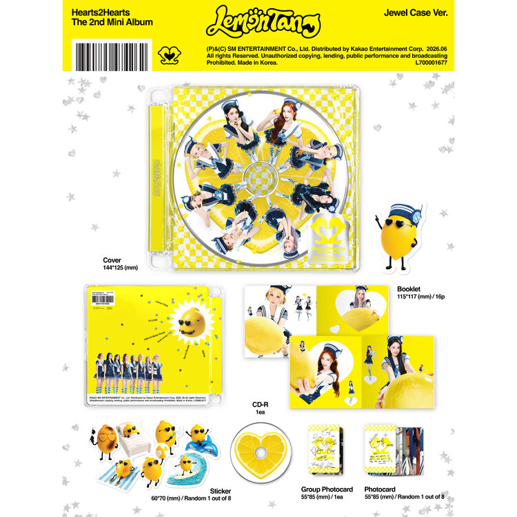 [PREORDER]  HEARTS2HEARTS (하츠투하츠) - LEMON TANG - [JEWEL CASE VER.] - 2ND MINI ALBUM