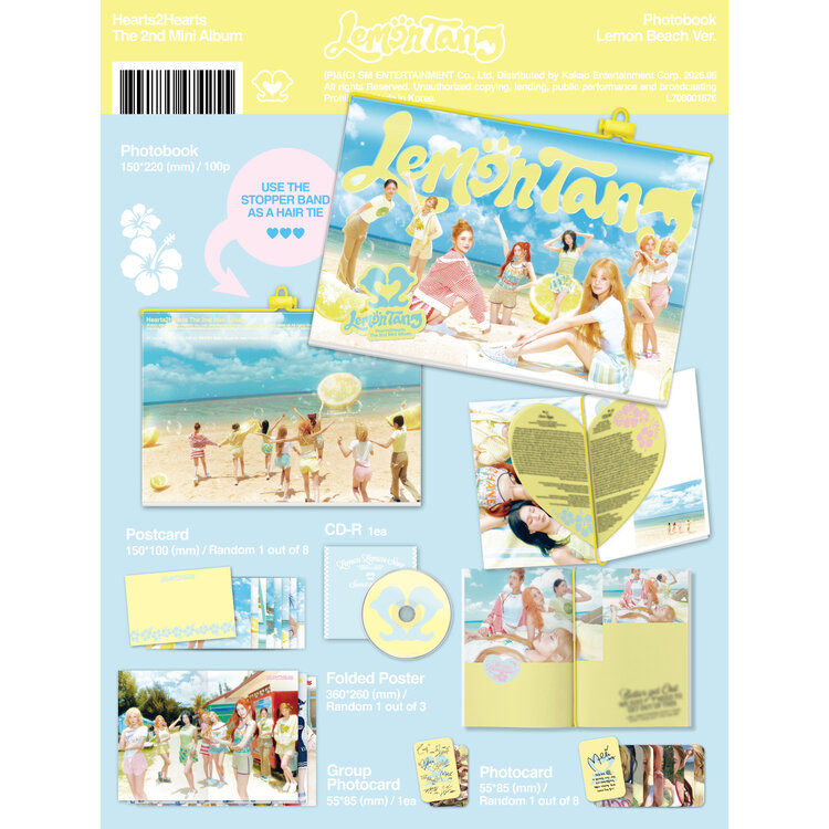 [PREORDER]  HEARTS2HEARTS (하츠투하츠) - LEMON TANG - [PHOTOBOOK VER.] - 2ND MINI ALBUM