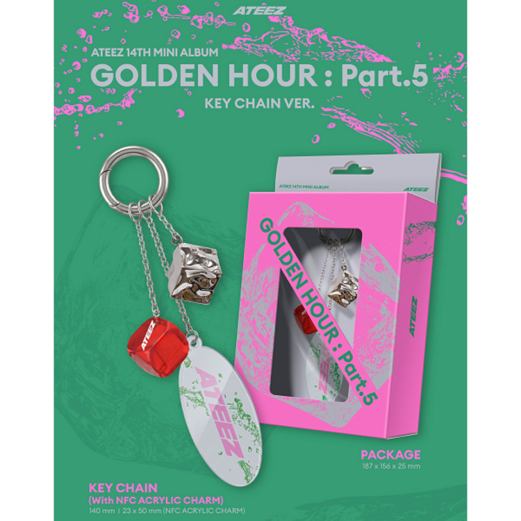 [PREORDER] ATEEZ (에이티즈) - GOLDEN HOUR PART.5 - [KEY CHAIN VER.] - 14TH MINI ALBUM