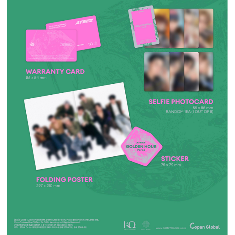 [PREORDER] ATEEZ (에이티즈) - GOLDEN HOUR PART.5 - [KEY CHAIN VER.] - 14TH MINI ALBUM