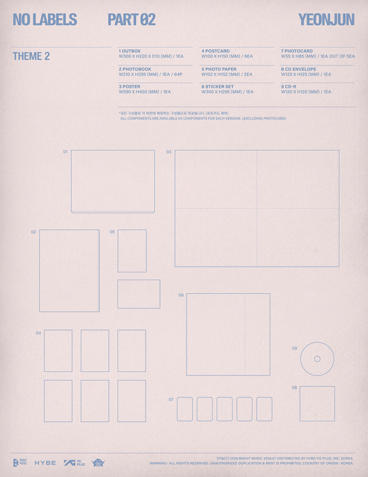 [PREORDER] YEONJUN (연준) [TXT] - NO LABELS PART 02 - 2ND MINI ALBUM