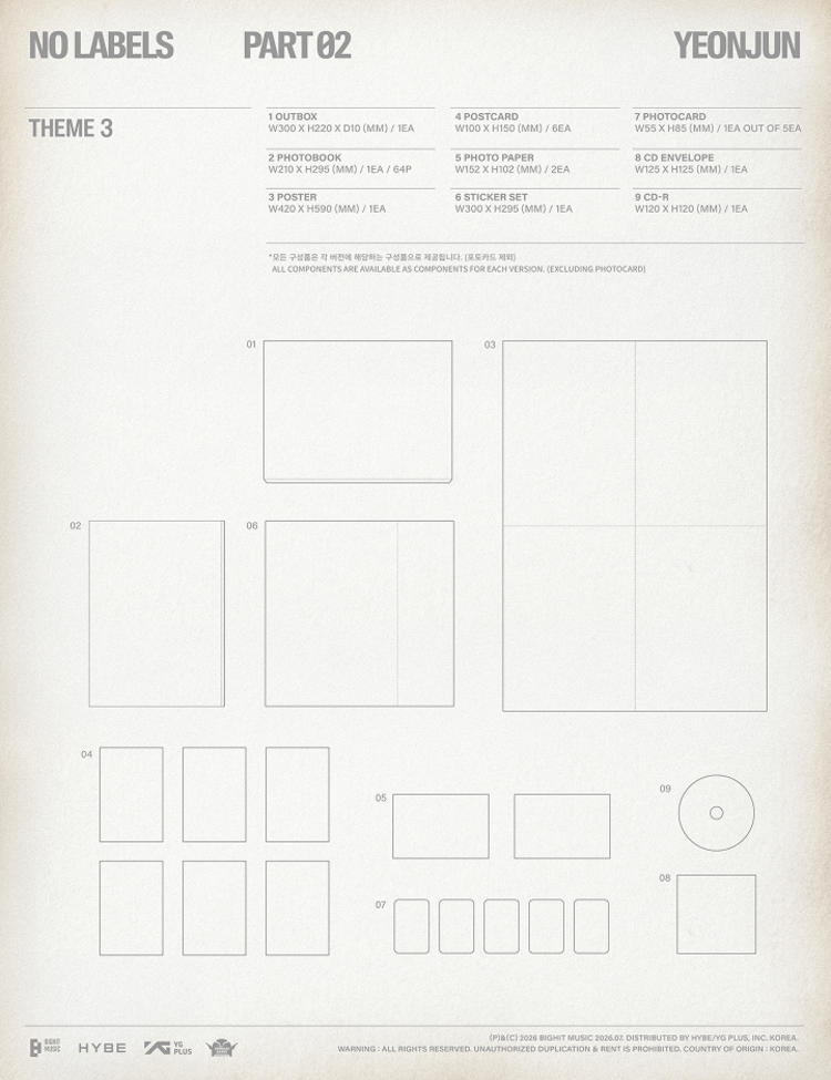 [PREORDER] YEONJUN (연준) [TXT] - NO LABELS PART 02 - 2ND MINI ALBUM