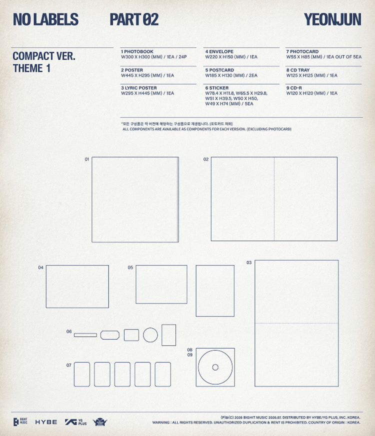 [PREORDER] YEONJUN (연준) [TXT] - NO LABELS PART 02 - [COMPACT VER.] - 2ND MINI ALBUM