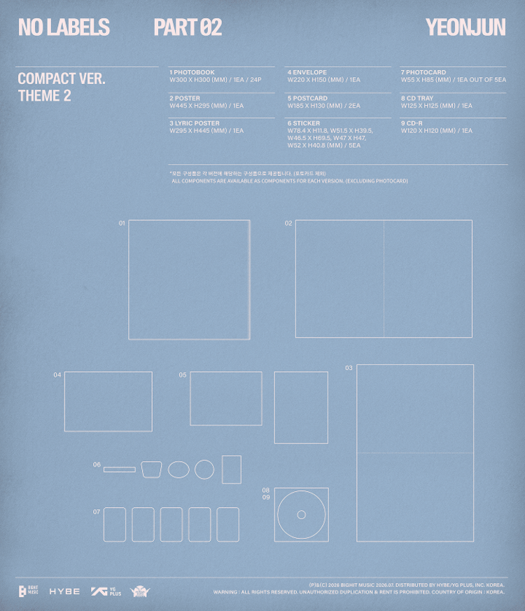 [PREORDER] YEONJUN (연준) [TXT] - NO LABELS PART 02 - [COMPACT VER.] - 2ND MINI ALBUM