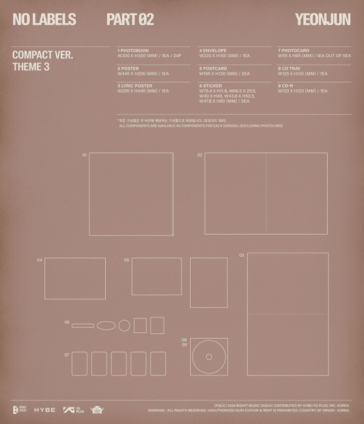 [PREORDER] YEONJUN (연준) [TXT] - NO LABELS PART 02 - [COMPACT VER.] - 2ND MINI ALBUM
