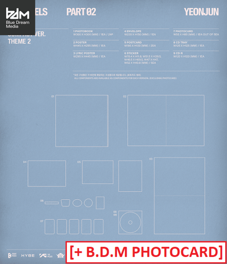 [PREORDER] YEONJUN (연준) [TXT] - NO LABELS PART 02 - [COMPACT VER.] - 2ND MINI ALBUM + [BDM PHOTOCARD]
