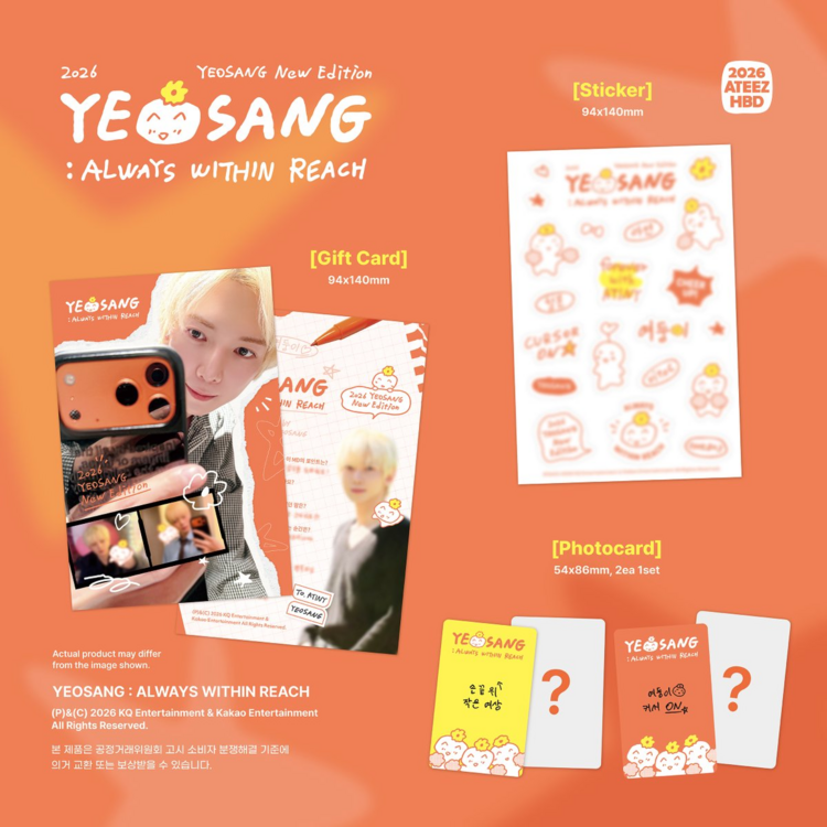 [PREORDER] ATEEZ (에이티즈) - YEOSANG : ALWAYS WITHIN REACH - [2026 ATEEZ HBD] OFFICIAL MD