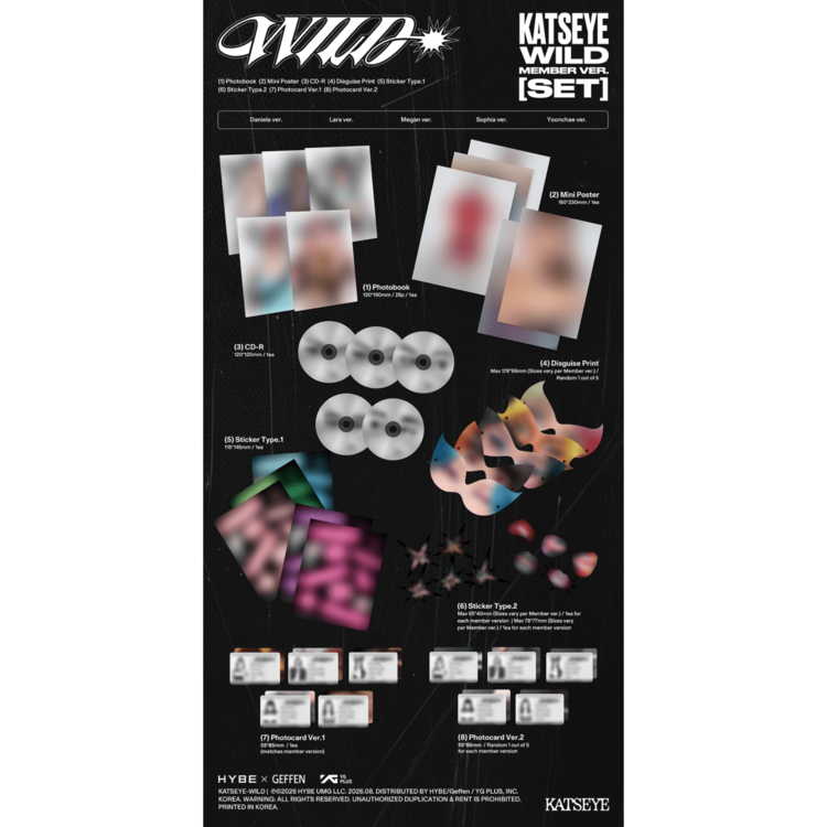 [PREORDER] KATSEYE - WILD - [MEMBER VER.] - 3RD EP