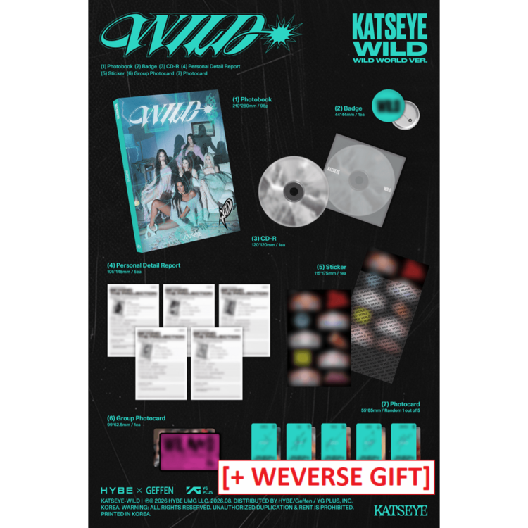 [PREORDER] KATSEYE - WILD - 3RD EP + [WEVERSE GIFT]