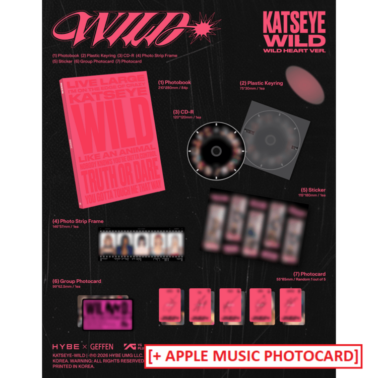 [PREORDER] KATSEYE - WILD - 3RD EP + [APPLE MUSIC GIFT]