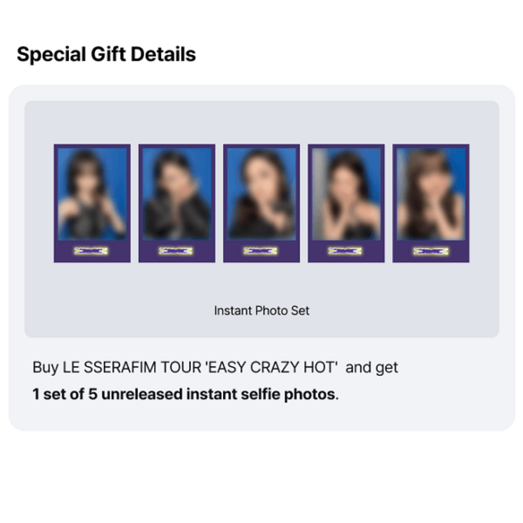 [PREORDER] LE SSERAFIM (르세라핌) - TOUR "EASY CRAZY HOT" ENCORE IN SEOUL - [DIGITAL CODE] PACKAGE + [WEVERSE GIFT]