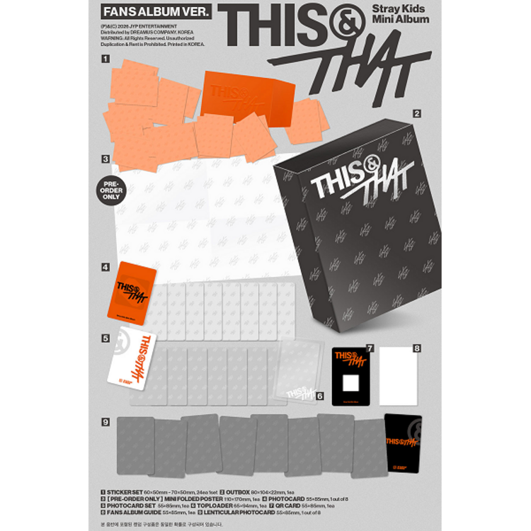 [PREORDER] STRAY KIDS (스트레이 키즈) - [THIS & THAT] (FANS ALBUM VER.) - 10TH MINI ALBUM