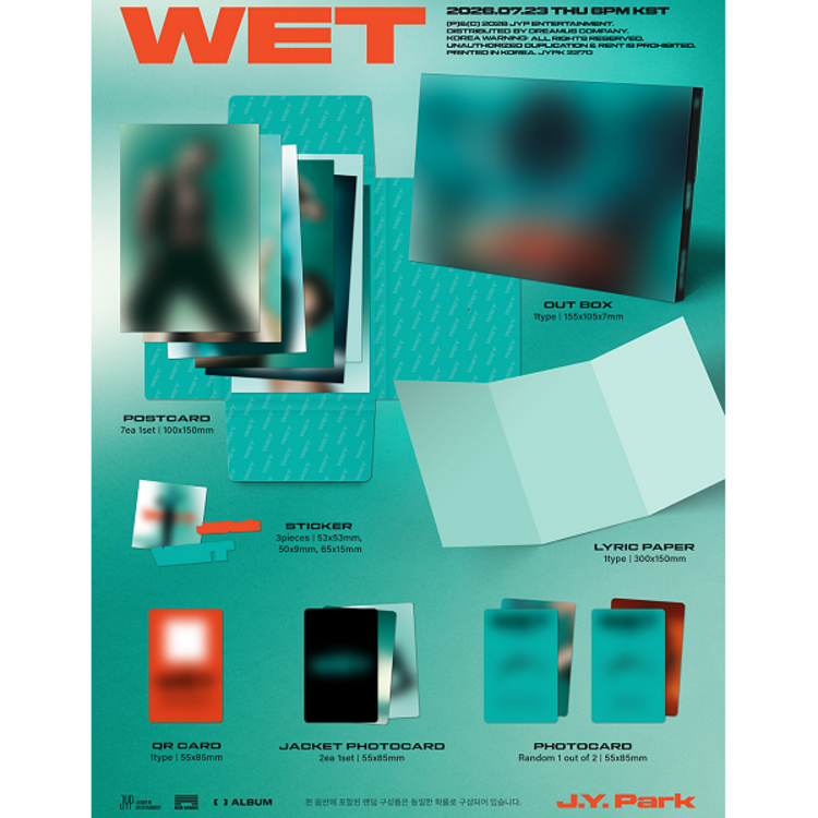 [PREORDER] J.Y. PARK (박진영) - WET (FANS ALBUM VER.) - SINGLE ALBUM