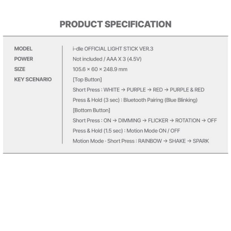 I-DLE (아이들) - OFFICIAL LIGHT STICK VER.3